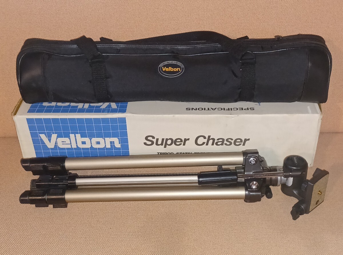 Velbon PH-157 Super Chaser TRIPOD カメラ三脚 中型アルミ製 程度良好 ケース、元箱付拍卖