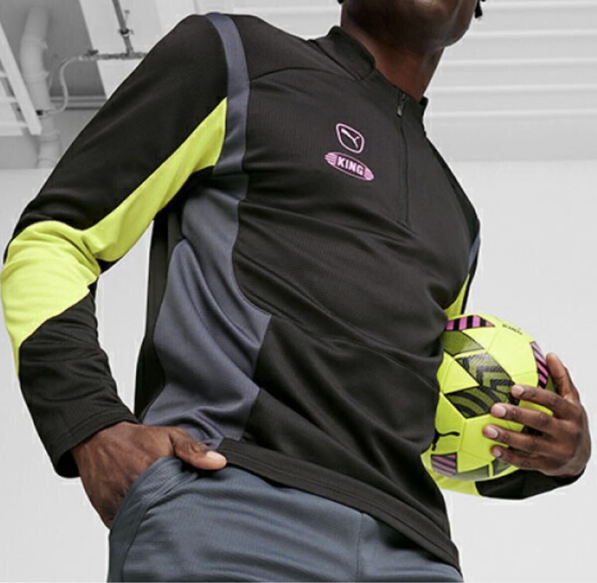 新品¥8,800 PUMAプーマキング PRO☆DRYトレーニング1/4ジップトップ【L】拍卖