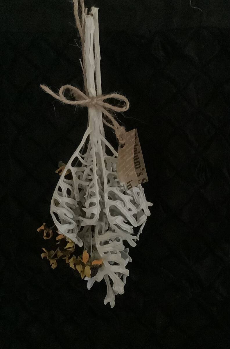 ドライフラワー シロタエギク ルドベキアタカオ スワッグ シャビー 拍卖