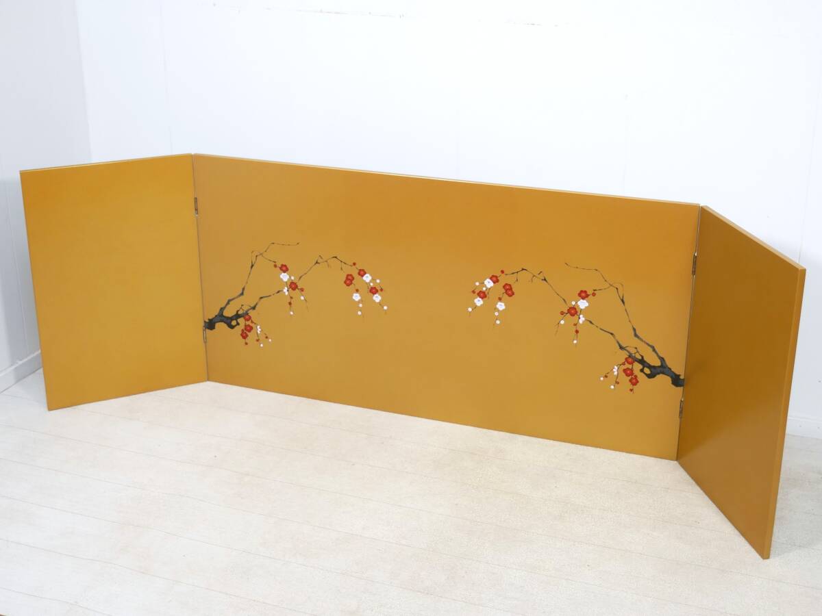 ■ひな祭/雛人形◇梅 屏風【幅150cm×高さ45cm】■拍卖