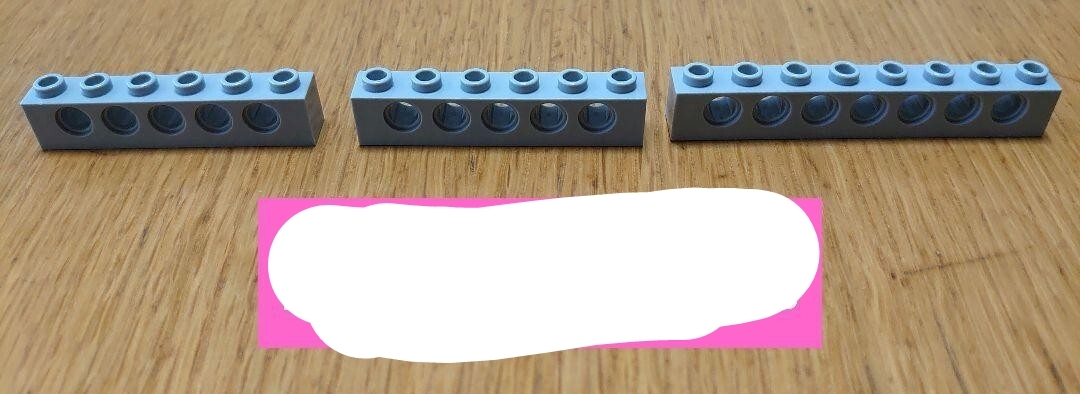 レゴ ブロック 1×6 ペグ穴付き 1×8 ペグ穴付き グレー 計3個拍卖