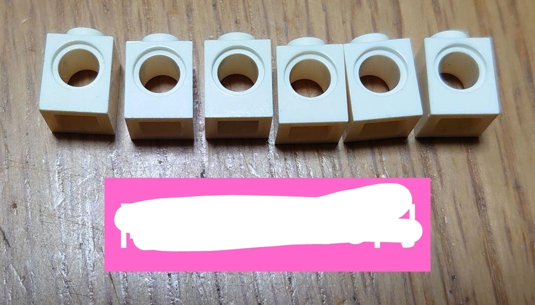 レゴ ブロック 1×1 ペグ穴あり ホワイト 6個セット拍卖