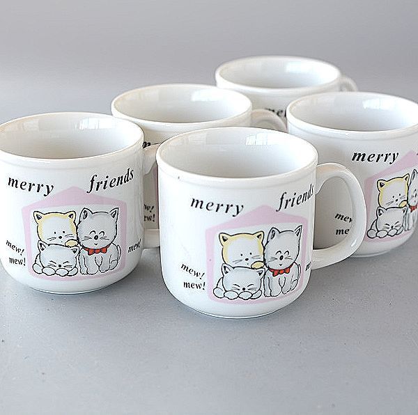 マグカップ 5個セット かわいい猫 Merru Friends Mew!拍卖