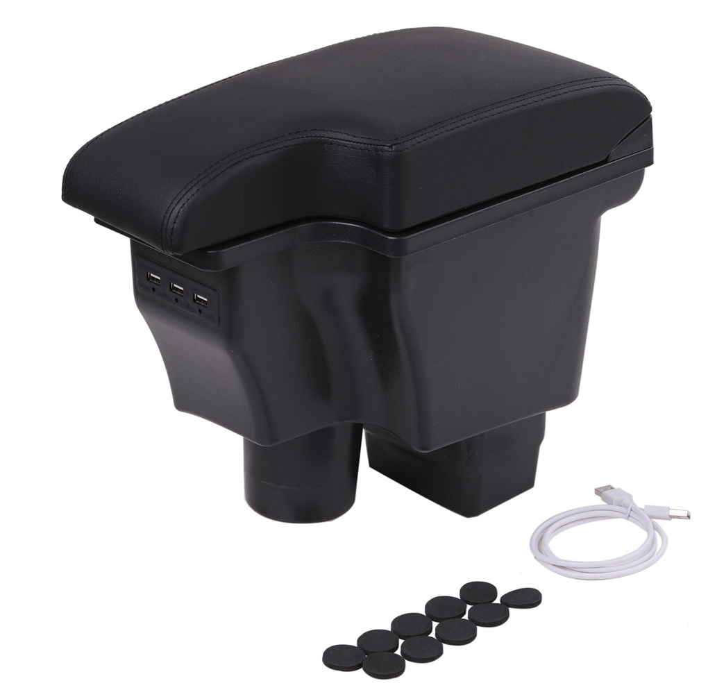 マツダ 用 アームレスト コンソールボックス ブラックステッチ USBポート 付 mazda CX-3 DK5 デミオ DJ3 DJ5 対応 多機能 小物入れ 収納BOX拍卖