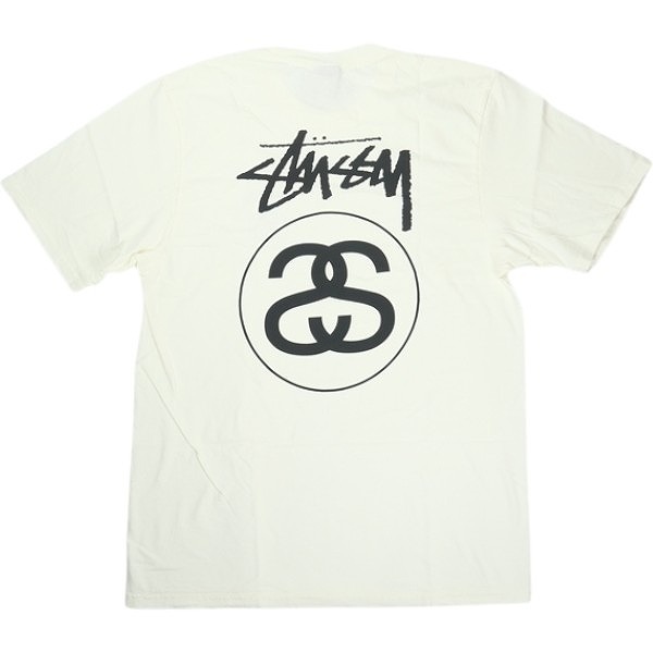 STUSSY ステューシー 25FW STOCK LINK TEE PIGMENT DYED Natural Tシャツ 白 Size 【L】 【新古品・未使用品】 20825379拍卖