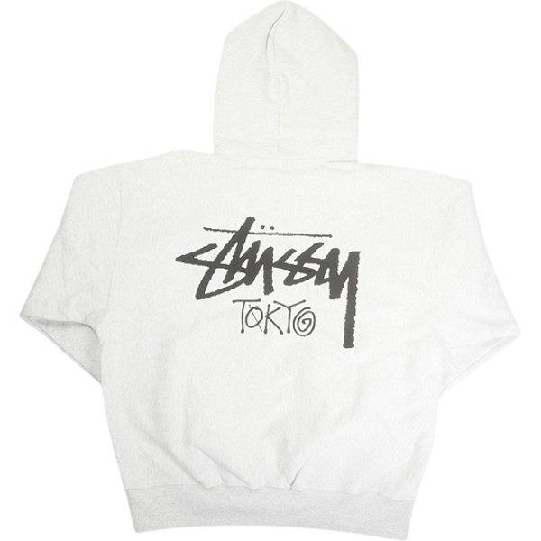 STUSSY ステューシー STOCK TOKYO HOOD ASH HEATHER 東京限定パーカー 灰 Size 【L】 【新古品・未使用品】 20825623拍卖