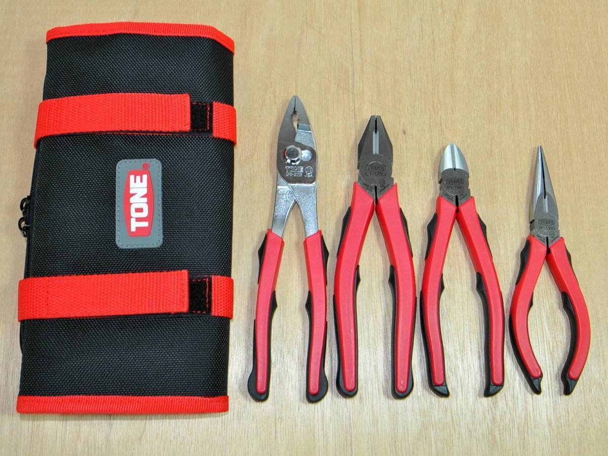 ★TONE ツールバッグ BG1 ニッパー ラジオペンチ プライヤー ペンチ セット◆トネ KN-150G RP-150G CT-175G CPS-200G ツールセット拍卖