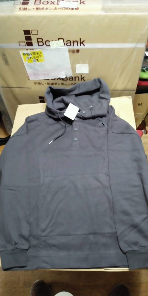 未使用自宅保管品 B.C STOCK COTTON ヘビースナップパーカー カラーブラックサイズL拍卖