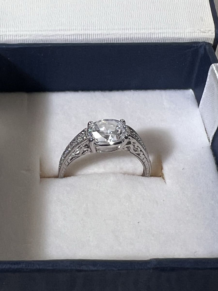 ◆cz925 シルバー指輪 キュービックジルコニア 19号◆B-3260拍卖