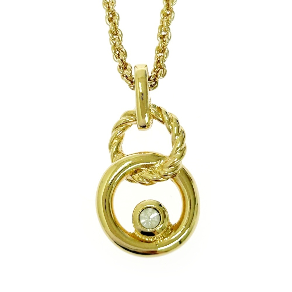 Christian Dior クリスチャンディオール GP ラインストーン サークル ネックレス レディース ゴールド 465493 ネックレス拍卖