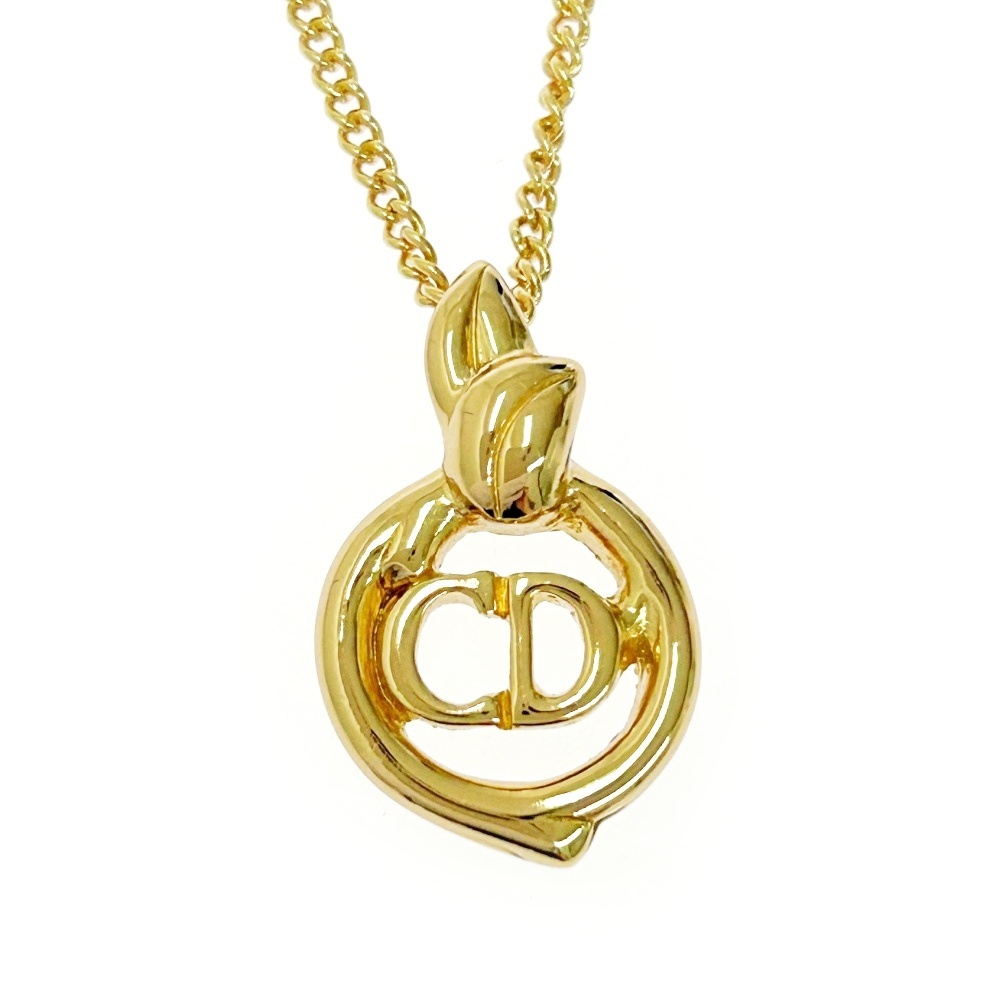 Christian Dior クリスチャンディオール GP CDロゴ リーフ ネックレス レディース ゴールド 465488 ネックレス拍卖