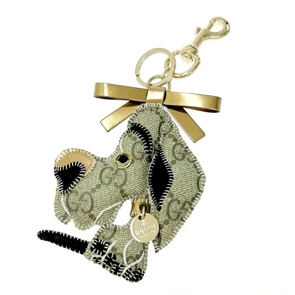 GUCCI グッチ GGプラス PVC グッチョリ グレートデン キーホルダー ベージュ 466701 キーホルダー拍卖