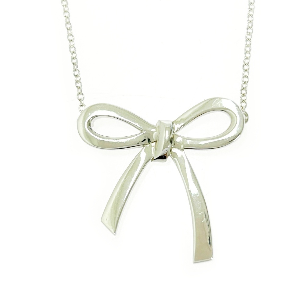 【箱付き】 TIFFANY&Co. ティファニー シルバー リボン ネックレス 3.0g 925刻印 479578 ネックレス拍卖