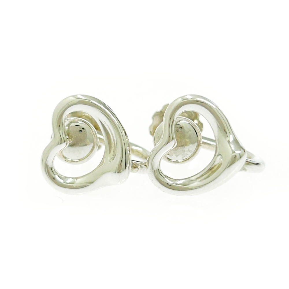 【保存袋付き】 TIFFANY&Co. ティファニー シルバー エルサペレッティ オープンハート イヤリング 2.5g 925刻印 471220 イヤリング拍卖