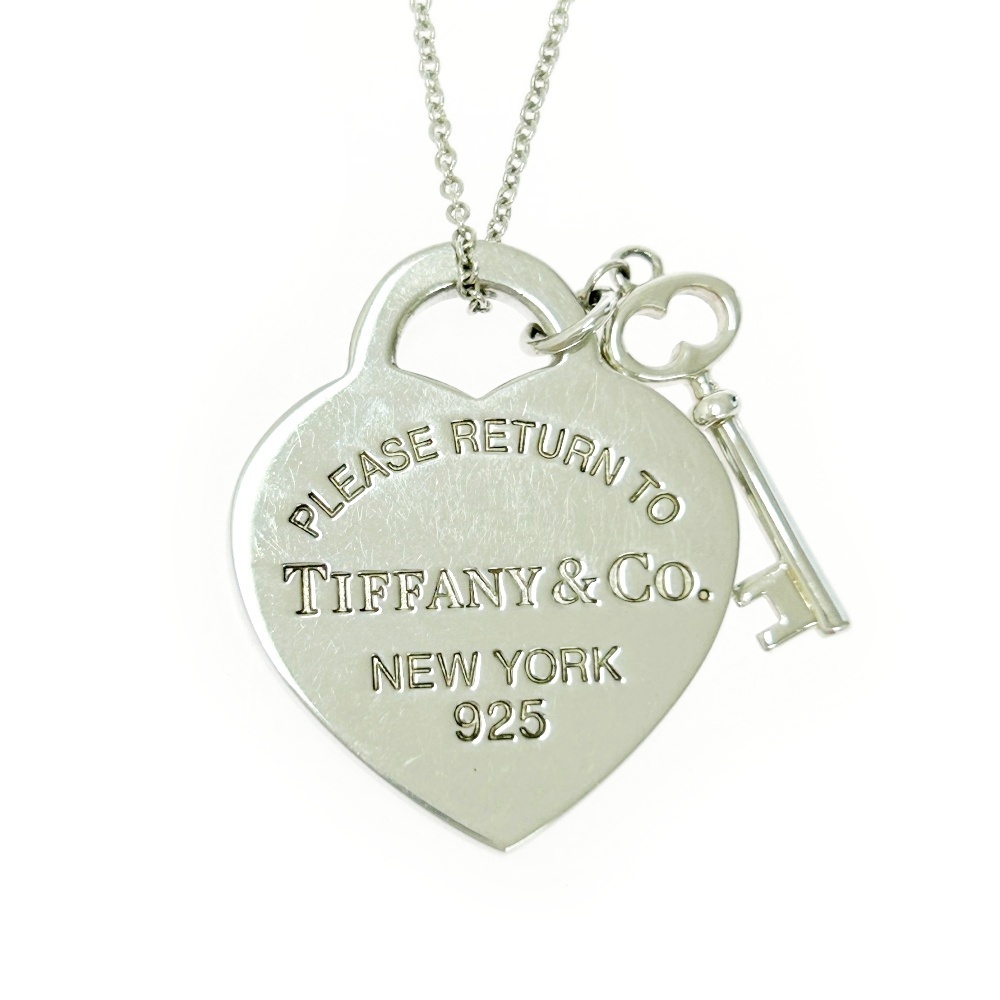 【保存袋付き】 TIFFANY&Co. ティファニー シルバー リターントゥ ハートタグ&キー ネックレス 7.2g 925刻印 465464 ネックレス拍卖
