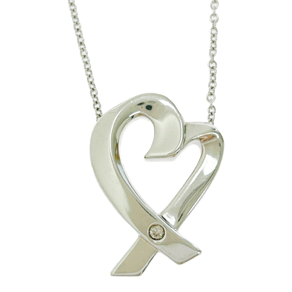 TIFFANY&Co. ティファニー シルバー パロマピカソ ラビングハート 1P ネックレス 4.5g 925刻印 464365 ネックレス拍卖