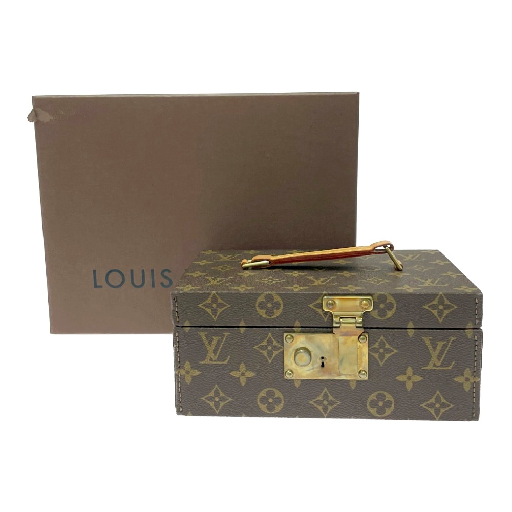 【箱付き】 LOUIS VUITTON ルイ・ヴィトン M47236 モノグラム PVC ボワットアトゥー ジュエリーケース ブラウン 476982 バッグ拍卖
