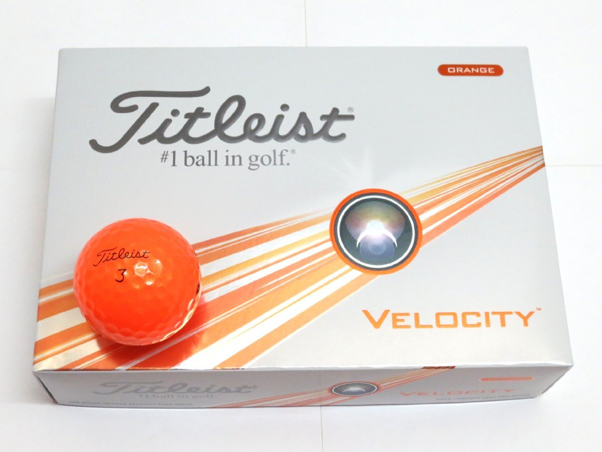 新品★タイトリスト★ベロシティ VELOCITY ボール★2024★オレンジ★日本正規品★1箱★12球★1ダース拍卖