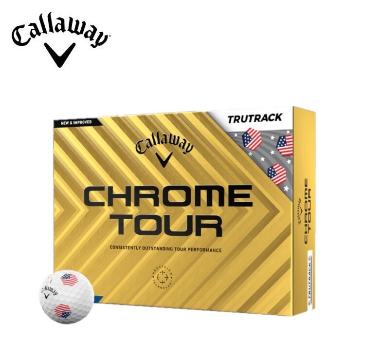 新品★キャロウェイ★クロム ツアー USA トゥルートラック★CHROME TOUR USA TRUTRACK★2024★ホワイト★1箱★12球★1ダース拍卖