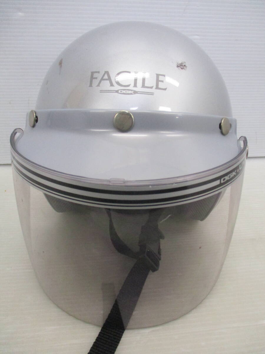 湘□100/再1/へルメット/OGK/FACILE/UVCUTSHIELD/グレー/8.1-Z-1136-KK拍卖