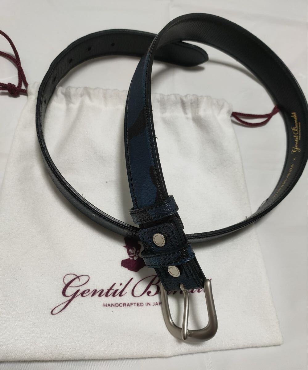 junhashimoto × GENTIL BANDIT レザー ベルト DARK NAVY CAMO 2019モデル 定価19,000+TAX拍卖