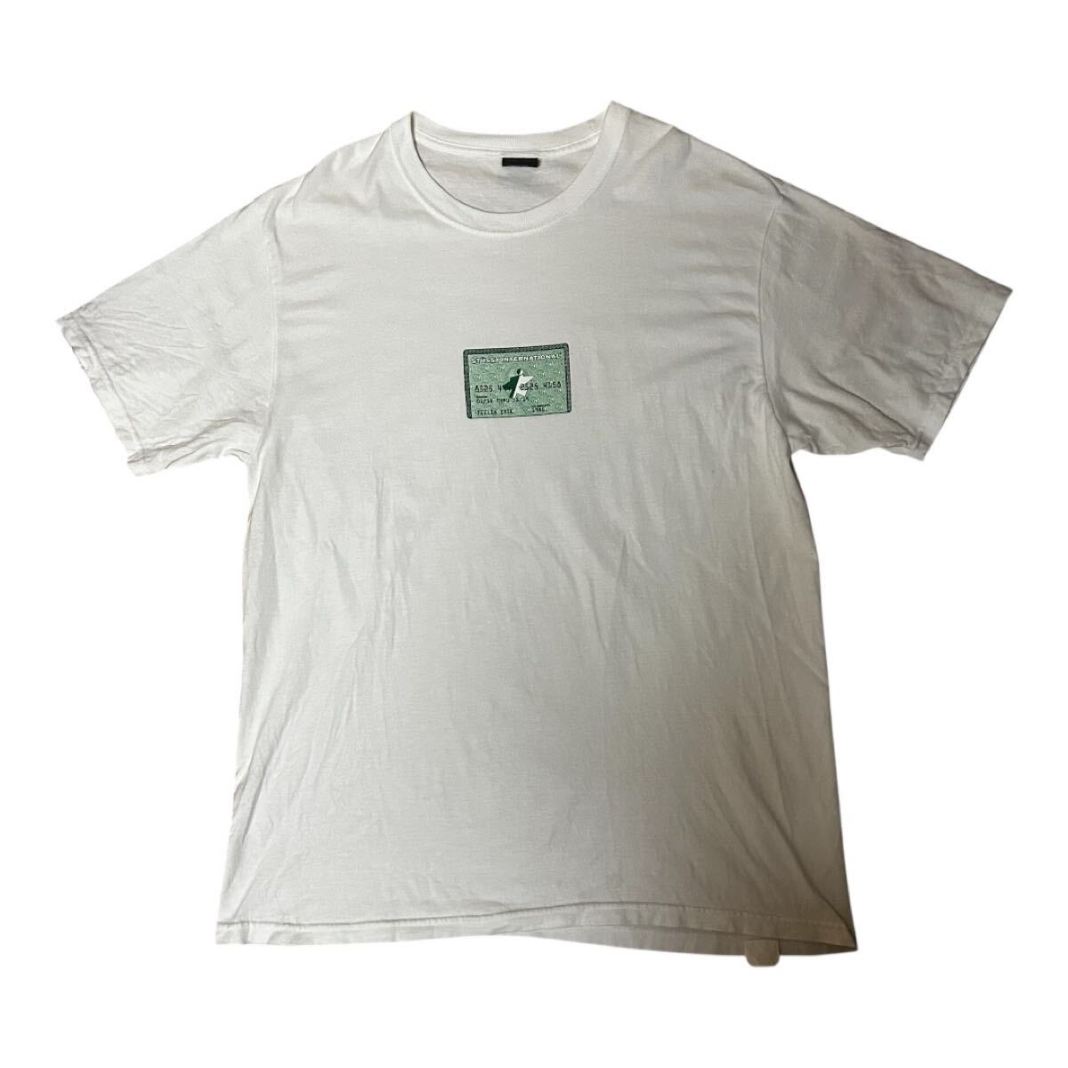 良品 STUSSY アメックス風 クレジットカード Tシャツ L拍卖