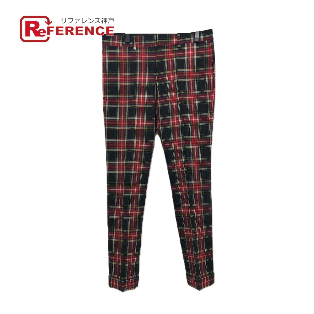 GUCCI グッチ 864U01 チェック柄 スウェットパンツ パンツ チェック柄パンツ パンツ レッド メンズ【中古】拍卖