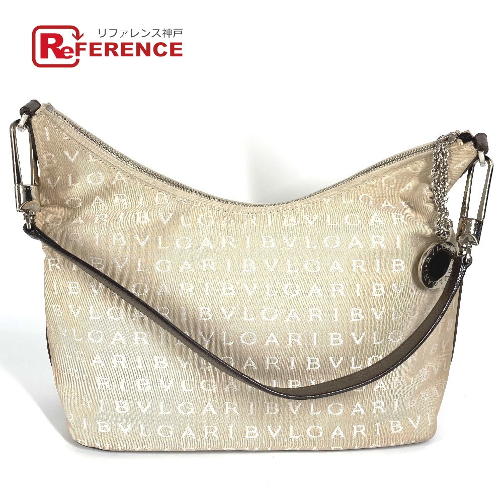 BVLGARI ブルガリ ロゴマニア ブルガリブルガリ カバン 肩掛け ショルダーバッグ ベージュ レディース【中古】拍卖