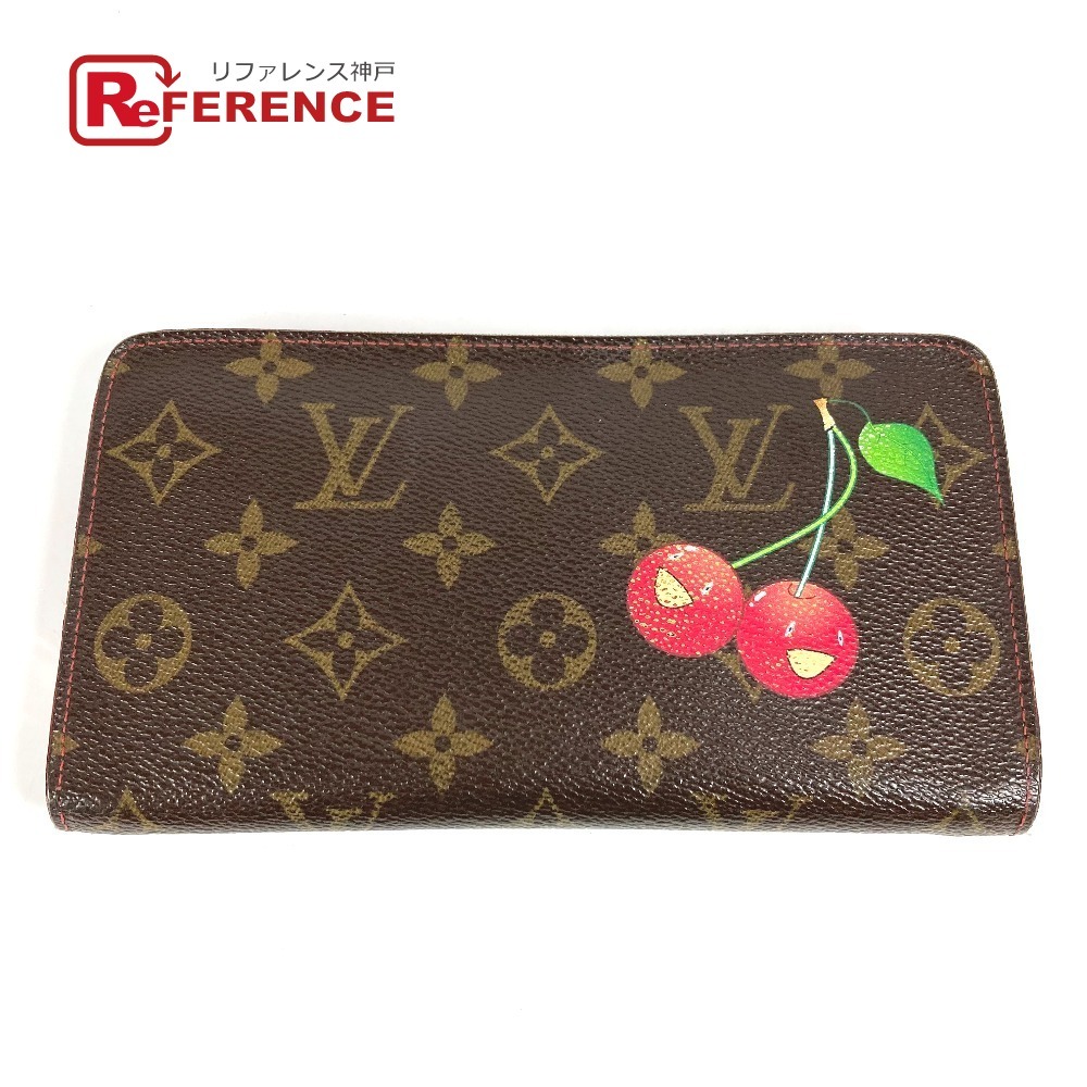 LOUIS VUITTON ルイヴィトン M95006 ポルト モネ ジップ ロングウォレット ラウンドファスナー モノグラムチェリー 村上隆 長財布【中古】拍卖
