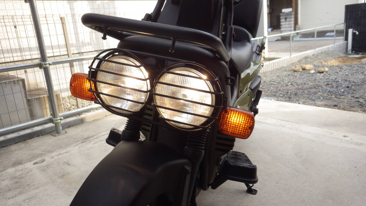 PS250 後期 丸目2灯 ヘッドライトガード ストーンガード ブッシュガード チッピング塗装 試作品拍卖