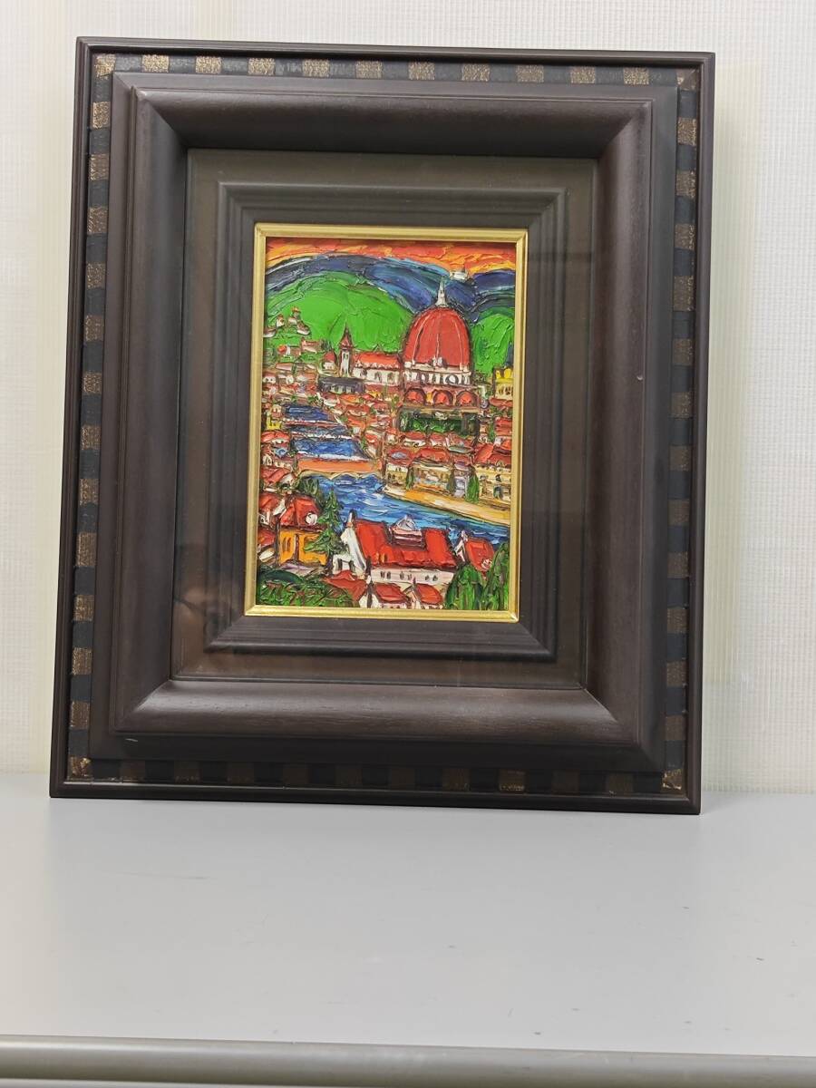 【真作】鈴木マサハル「FIRENZE」油彩 SM ◆フィレンツェ逸品 人気画家 元IMA副会長 文部大臣賞 拍卖