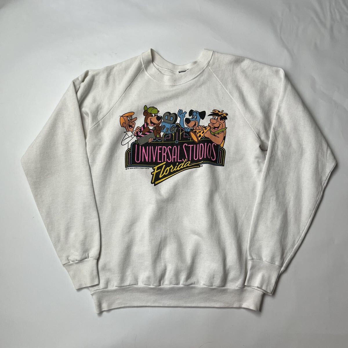 90s ユニバーサルスタジオ フロリダ スウェット 白 ホワイト L ラグラン USA製 トレーナー トップス vintage ヴィンテージ ビンテージ拍卖