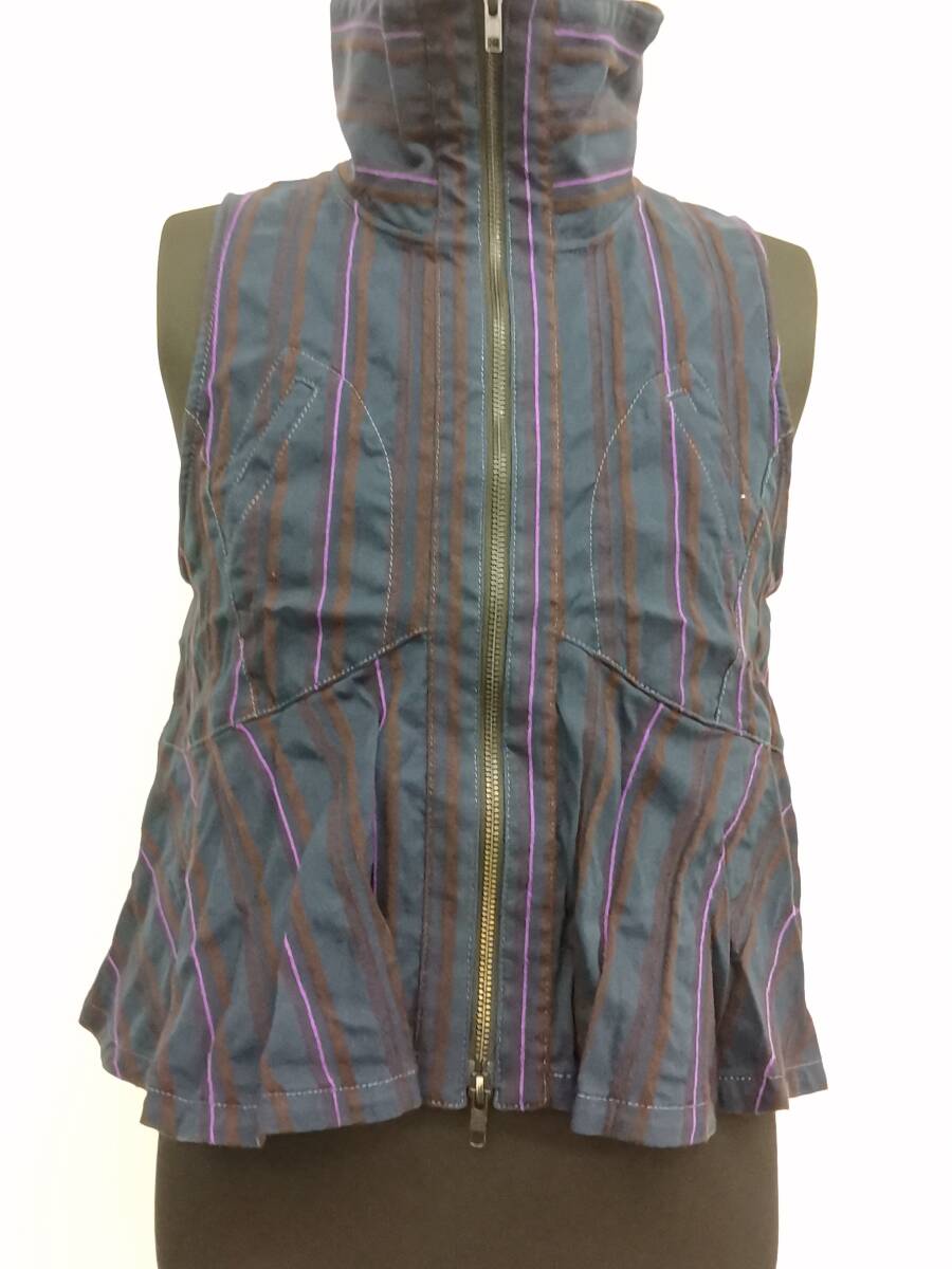 sensounico センソユニコ Cube-Cube キューブキューブ ジレ トップス カットソー ベスト 古着 レディース 袖なし cu-9-59拍卖