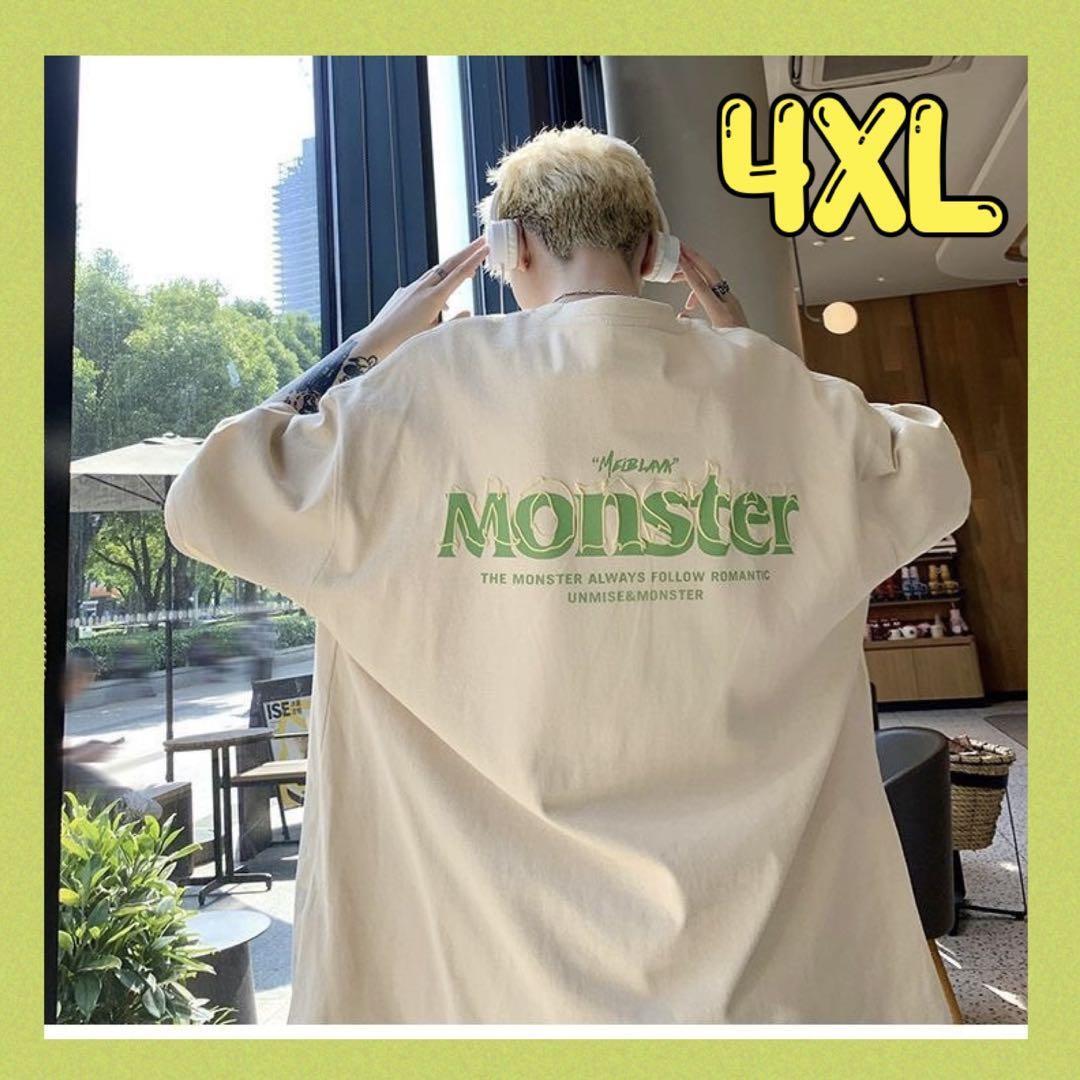 メンズ Tシャツ 4XL 5L 夏服 バックプリント ストリート拍卖