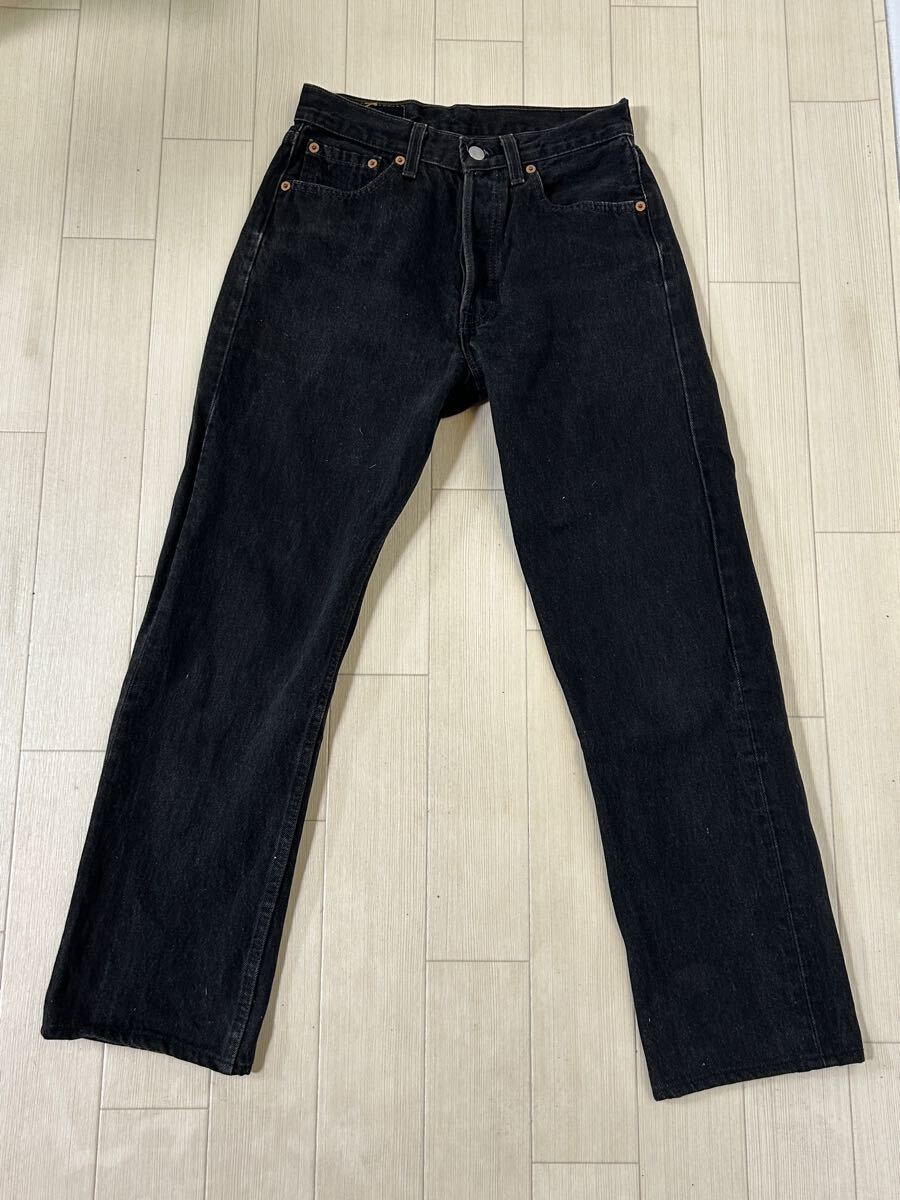 Levi's リーバイス 6501-0660 USA製 ブラック デニムパンツ W28 96年製 刻印544 WOMEN【送料無料】YN9047IKE拍卖