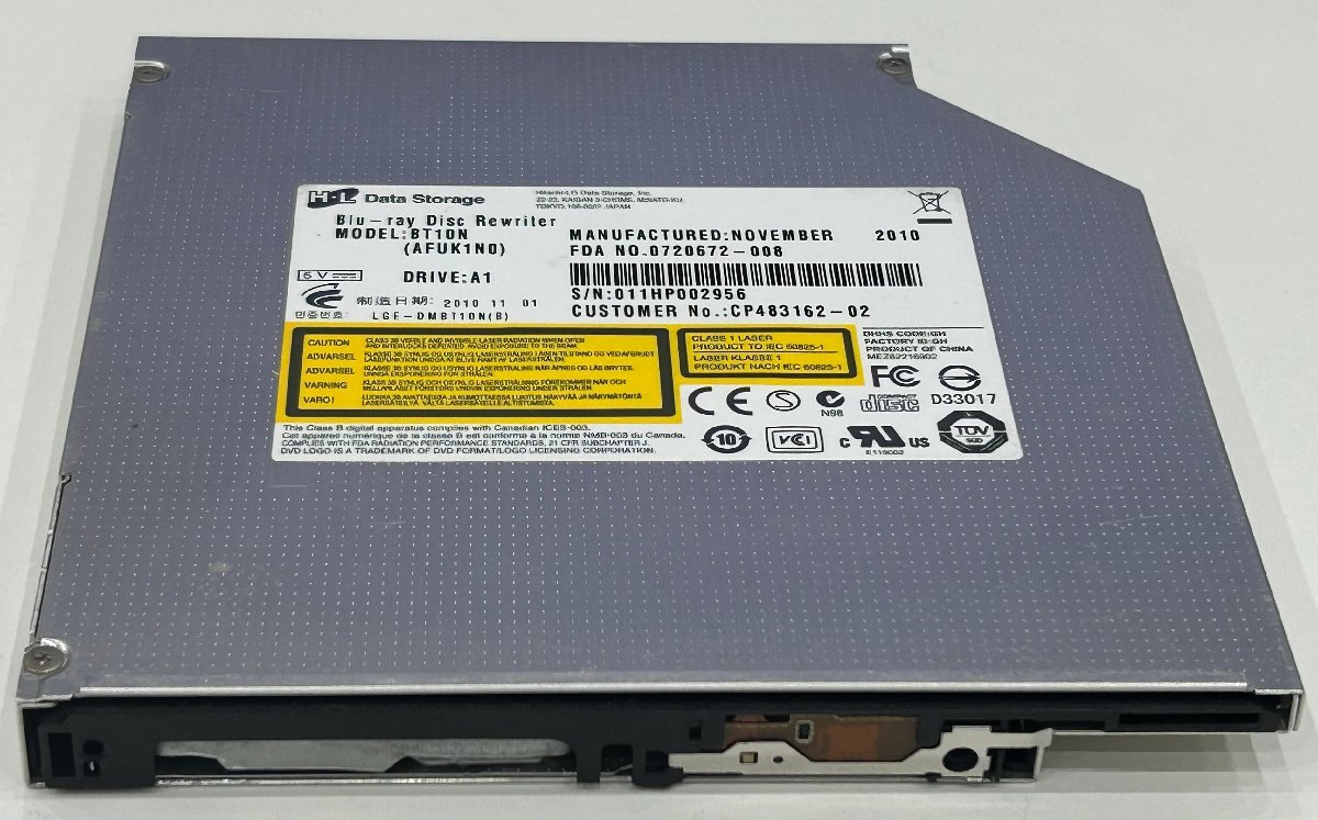 HLDS 12.7mm SATA接続 Blu-rayドライブ BT10N 動作保証品拍卖
