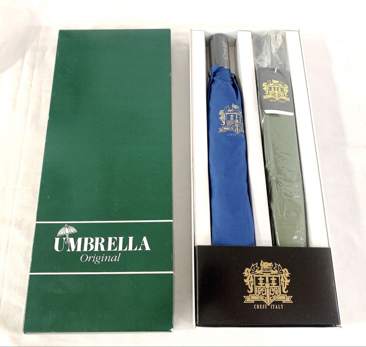 新品 未使用 折りたたみ CREST ITALY セット 青 緑 箱付き 34cm拍卖