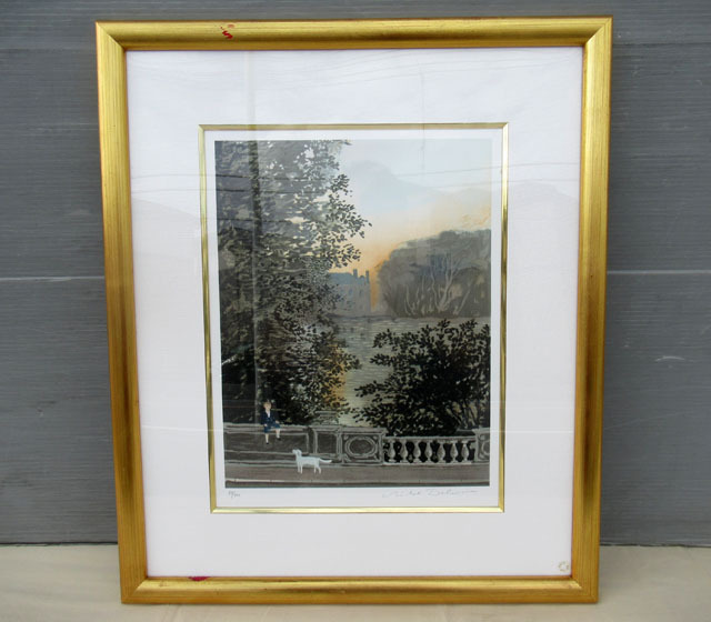 即決■真作 ミッシェル ドラクロワ リトグラフ 直筆サイン 青に包まれた少年■ぬ-22拍卖