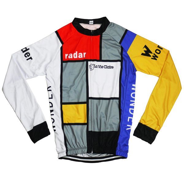 新品 長袖 サイクルジャージ レトロデザイン No8 XL フランス フロントジップ ウェア メンズ サイクリング スポーツ ロードバイク MTB拍卖