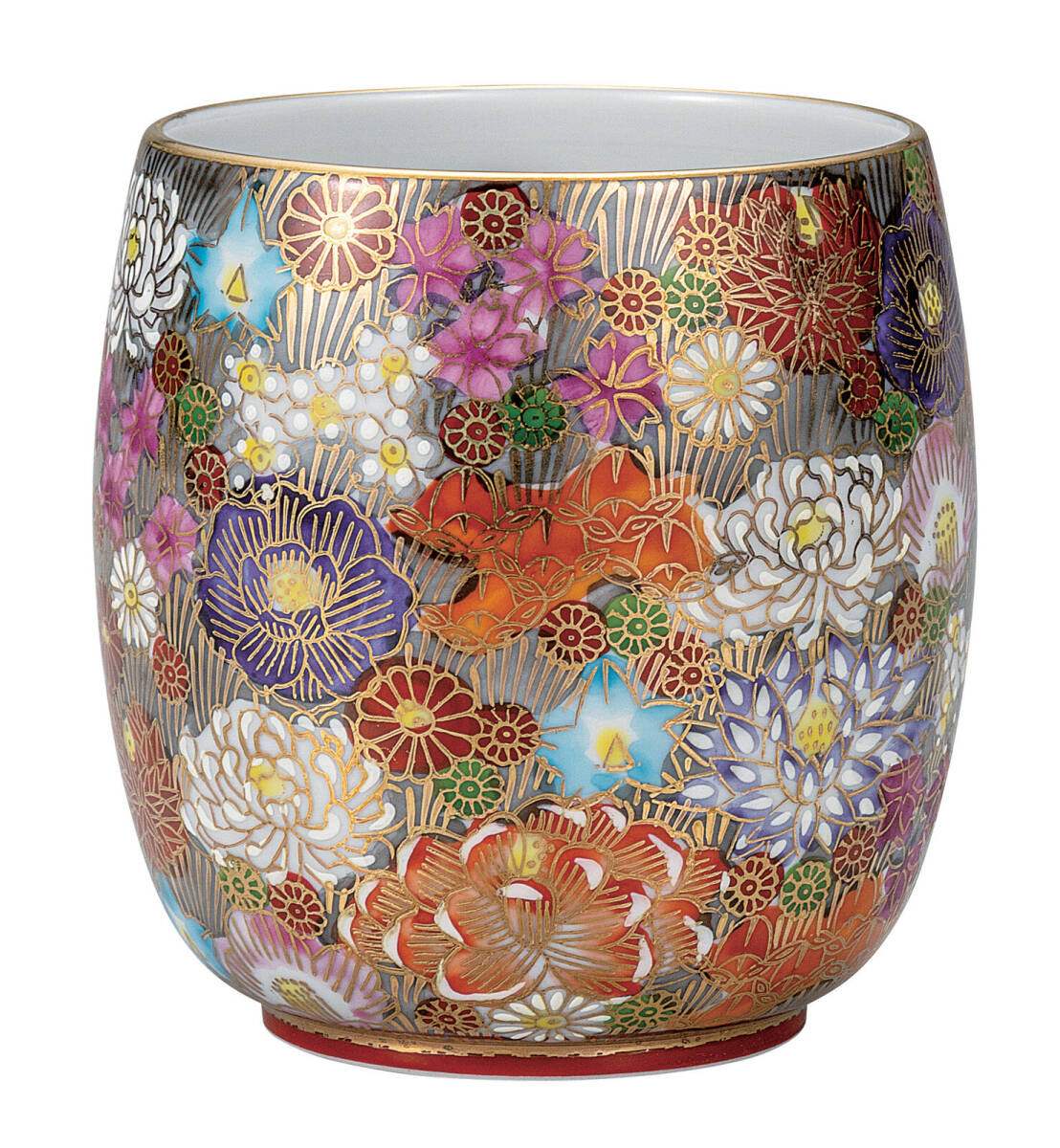 九谷焼! ☆金花詰・湯呑☆ K9-733 新品 汲出 煎茶 ほうじ茶 茶器 ギフト拍卖