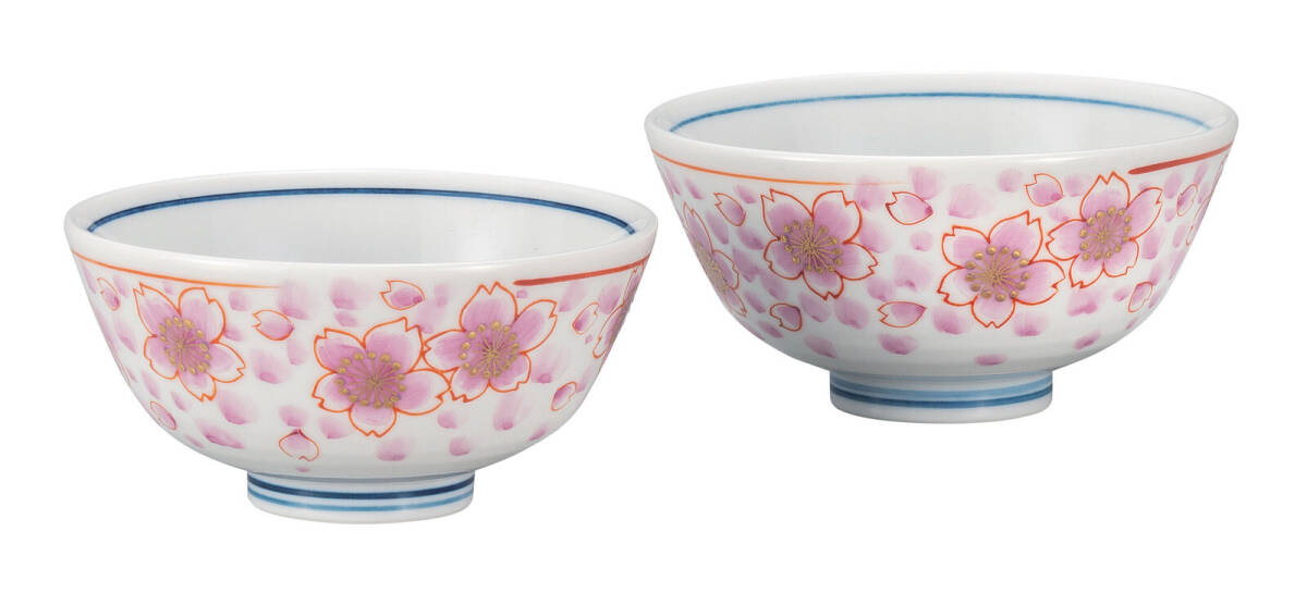 九谷焼! 福田昇竜 ☆金彩さくら・組ご飯茶碗☆ 新品 K9-564 飯碗 飯茶碗 丼 どんぶり 鉢 多用丼 碗 プレート ギフト拍卖