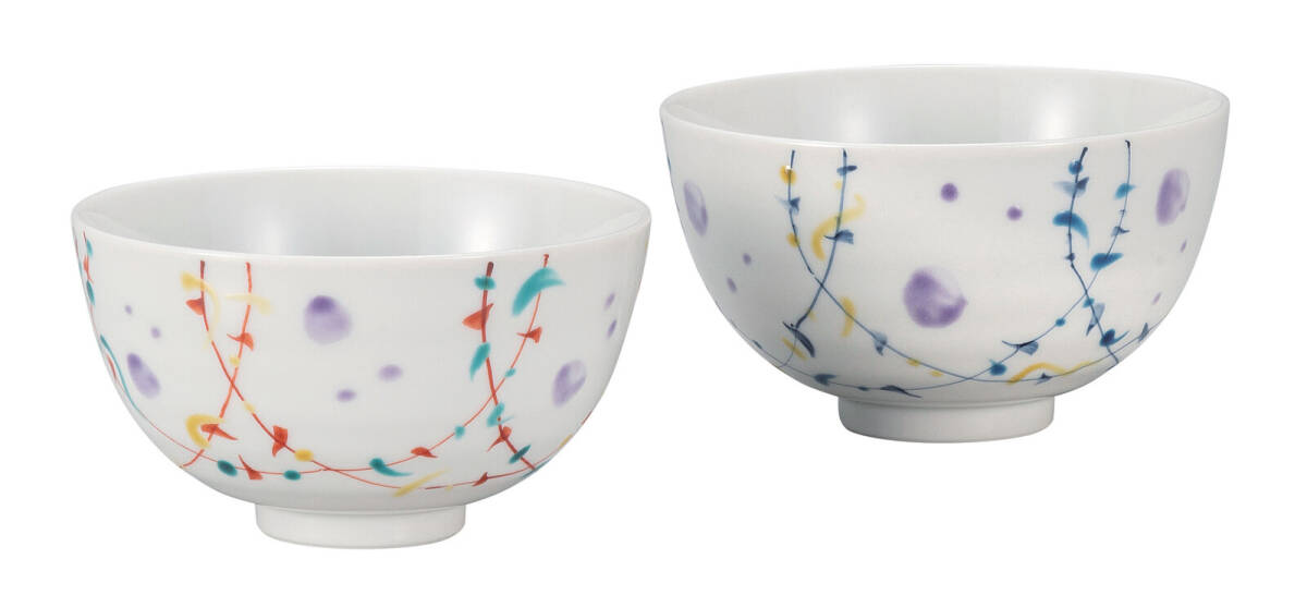 九谷焼! ☆ハーモニー・組ご飯茶碗☆ 新品 K9-543 飯碗 飯茶碗 丼 どんぶり 鉢 多用丼 碗 プレート ギフト拍卖