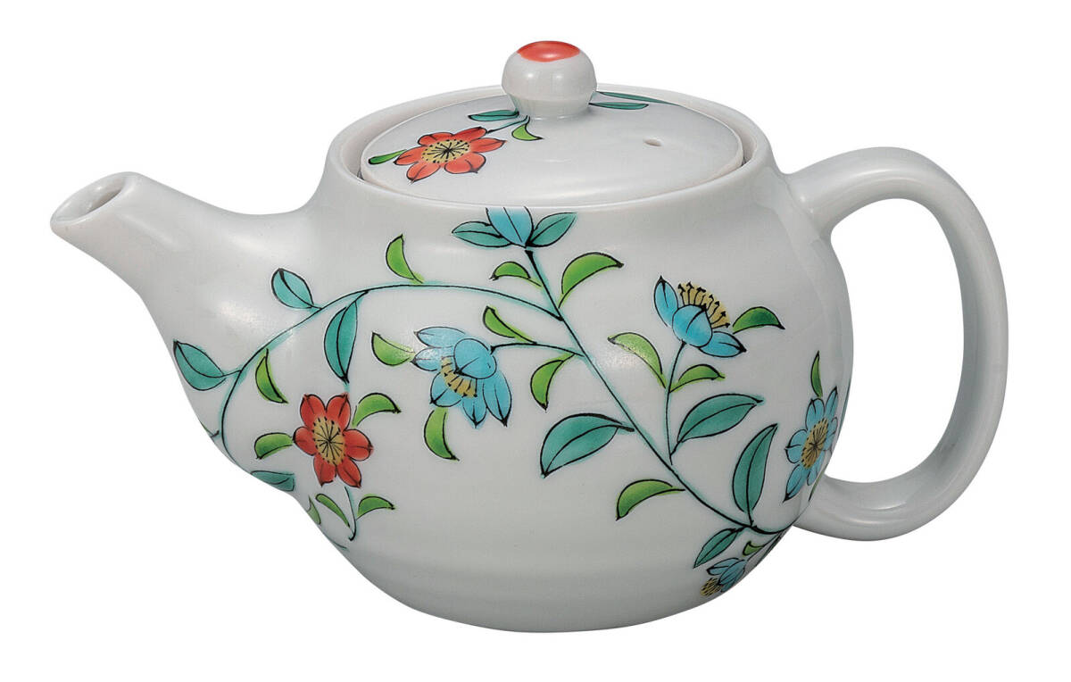 九谷焼! ☆花唐草・ポット急須☆ K9-623 新品 コーヒー 紅茶 ミルク ラテ エスプレッソ カプチーノ 茶器 ギフト拍卖