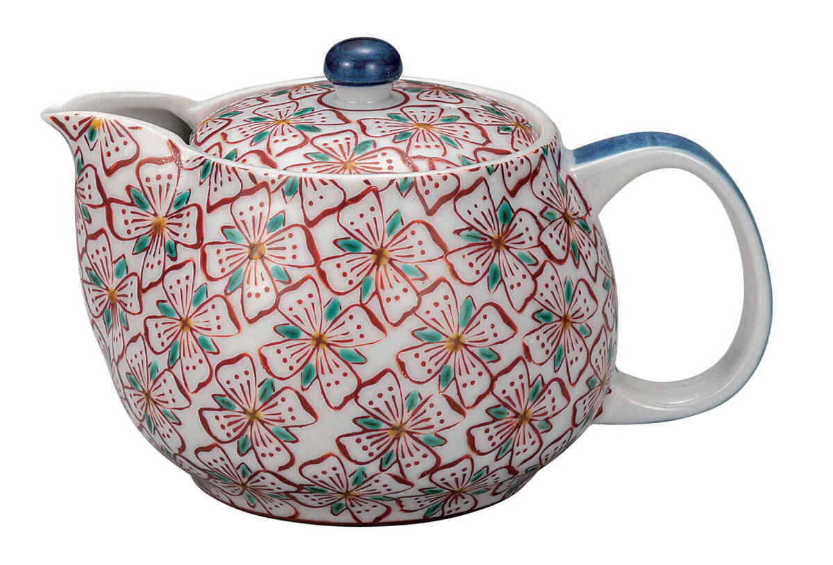 九谷焼! ☆花紋・ポット急須☆ K9-610 新品 コーヒー 紅茶 ミルク ラテ エスプレッソ カプチーノ 茶器 ギフト拍卖