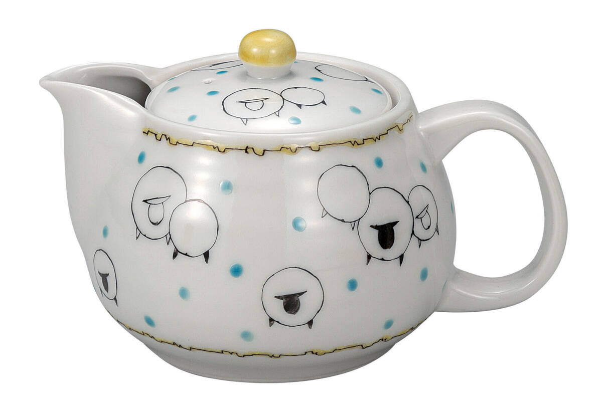 九谷焼! ☆ひつじちらし・ポット急須☆ K9-620 新品 コーヒー 紅茶 ミルク ラテ エスプレッソ カプチーノ 茶器 ギフト拍卖