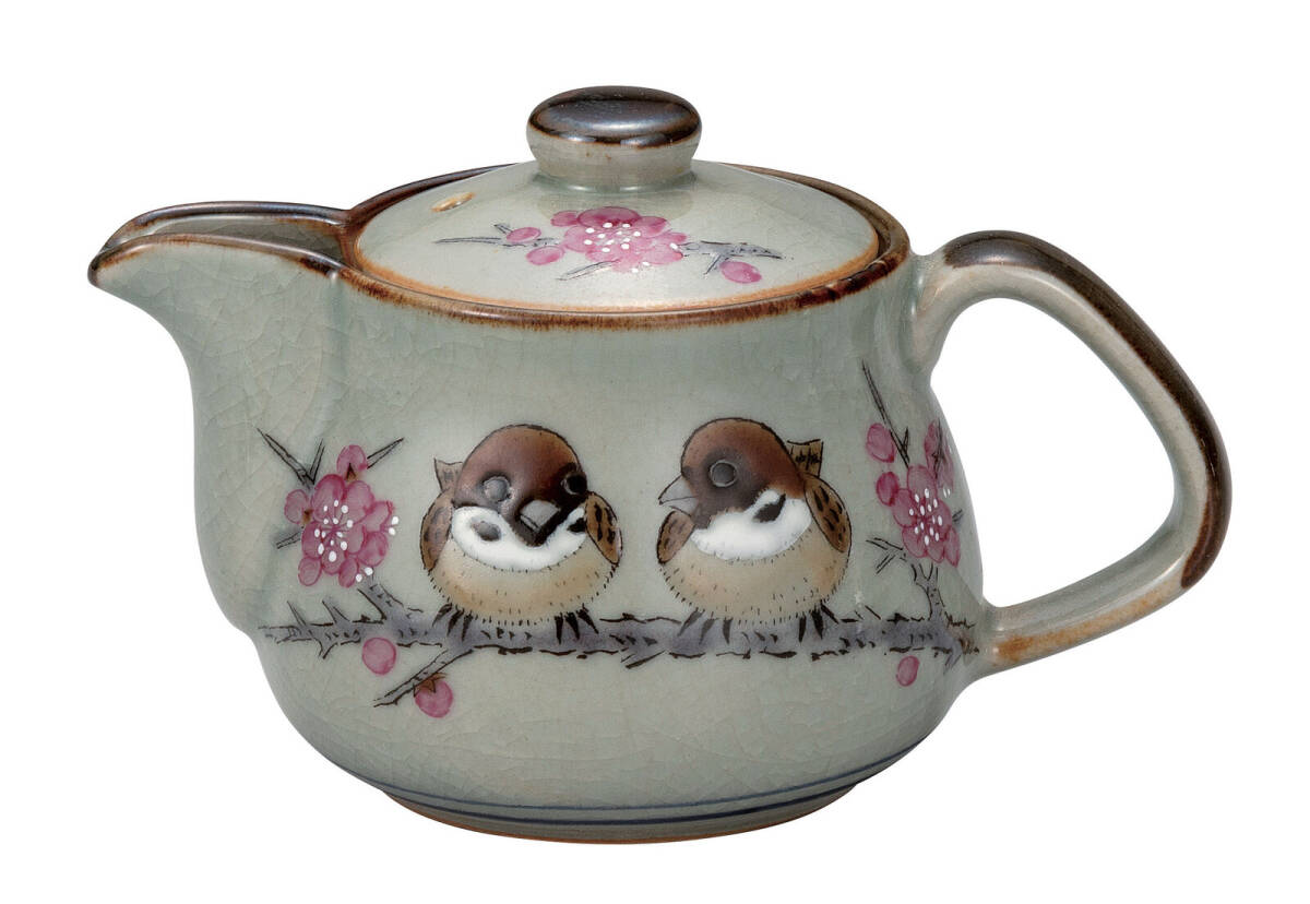 九谷焼! ☆すずめ・ポット急須☆ K9-602 新品 コーヒー 紅茶 ミルク ラテ エスプレッソ カプチーノ 茶器 ギフト拍卖
