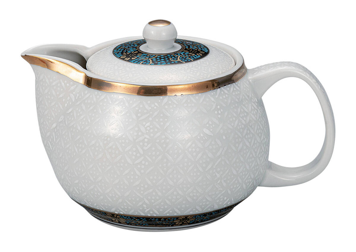 九谷焼! ☆白七宝・ポット急須☆ K9-624 新品 コーヒー 紅茶 ミルク ラテ エスプレッソ カプチーノ 茶器 ギフト拍卖