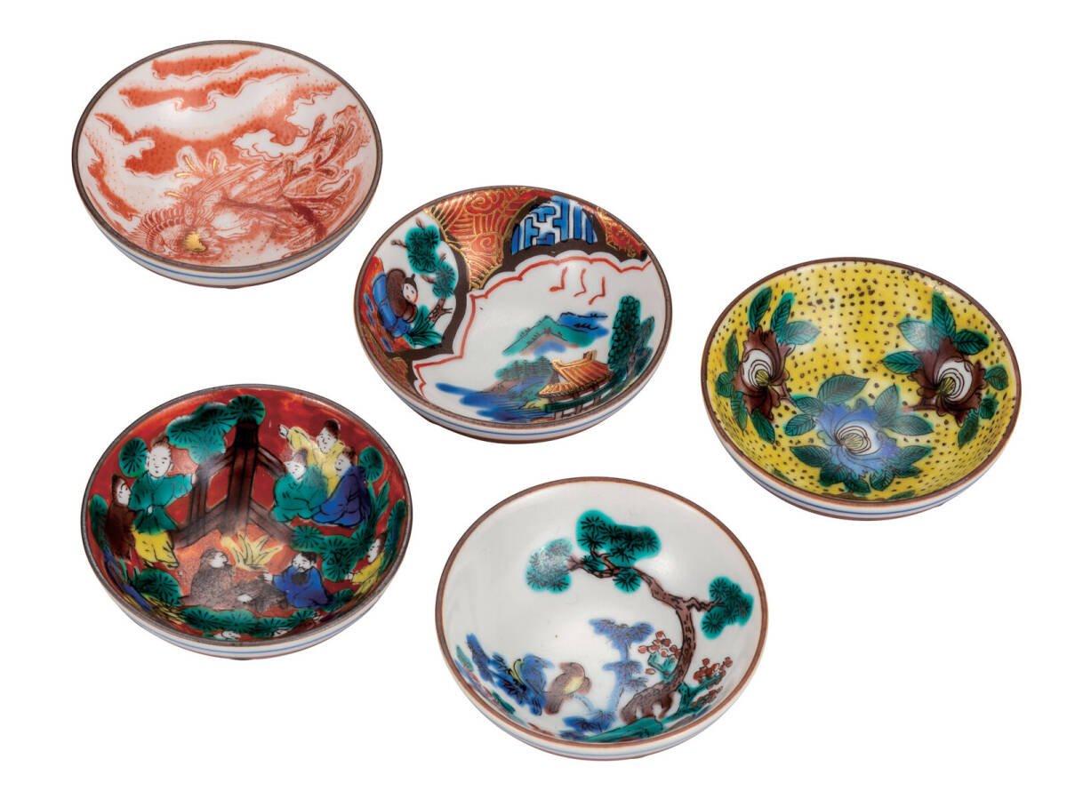 九谷焼! ☆時代絵・組盃☆ K9-1230 新品 酒盃 サカズキ 杯 盃 お猪口 馬上杯 ギフト拍卖