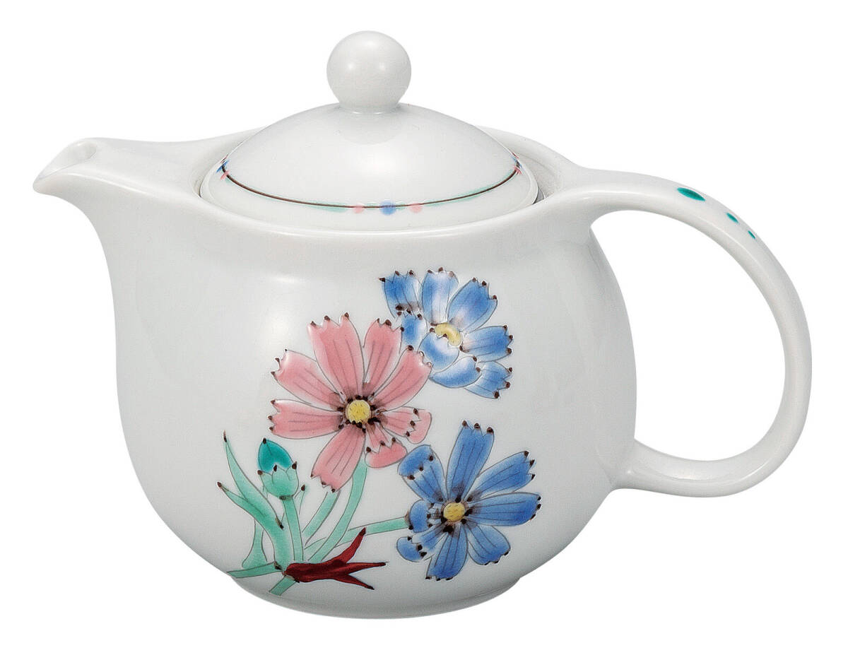 九谷焼! 大志窯 ☆コスモス・ポット急須☆ K9-655 新品 コーヒー 紅茶 ミルク ラテ エスプレッソ カプチーノ 茶器 ギフト拍卖