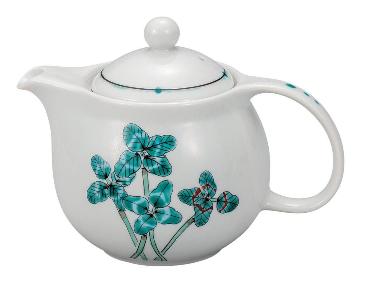 九谷焼! 大志窯 ☆クローバー・ポット急須☆ K9-656 新品 コーヒー 紅茶 ミルク ラテ エスプレッソ カプチーノ 茶器 ギフト拍卖